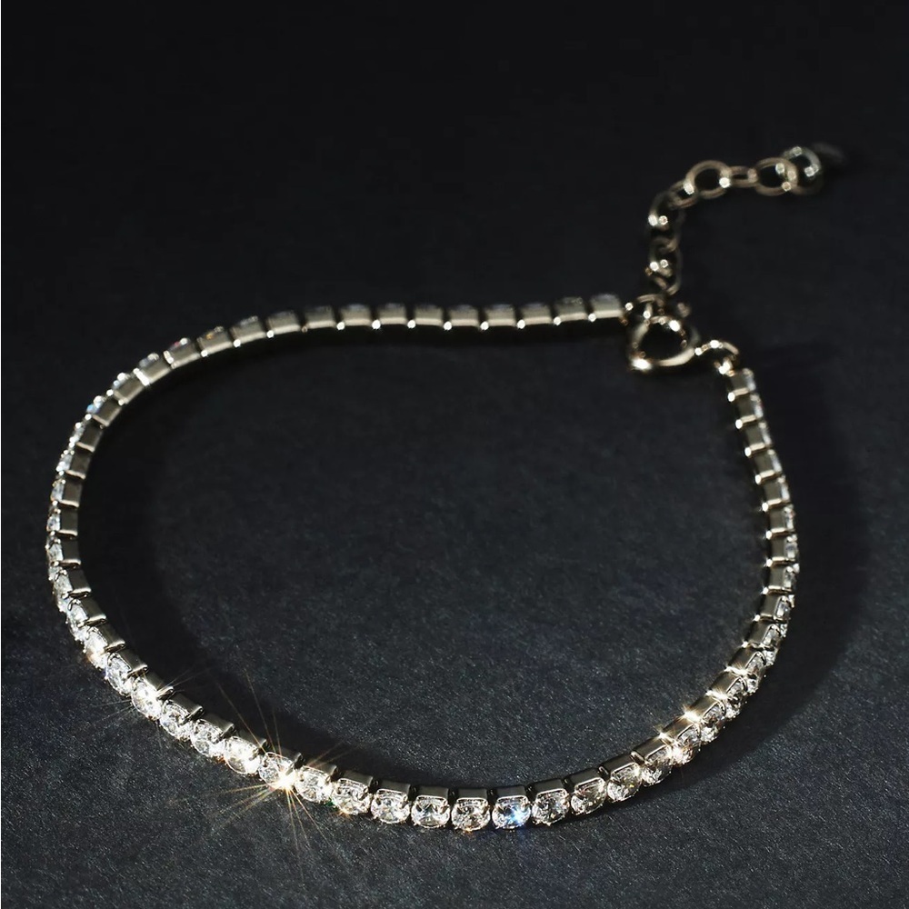 NWT Delicate Crystal Tennis Bracelet By Anthropologie